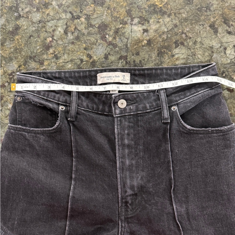 SOLD Abercrombie High Rise Vintage Flare Jean Black Size 28 - Picture 7 of 8